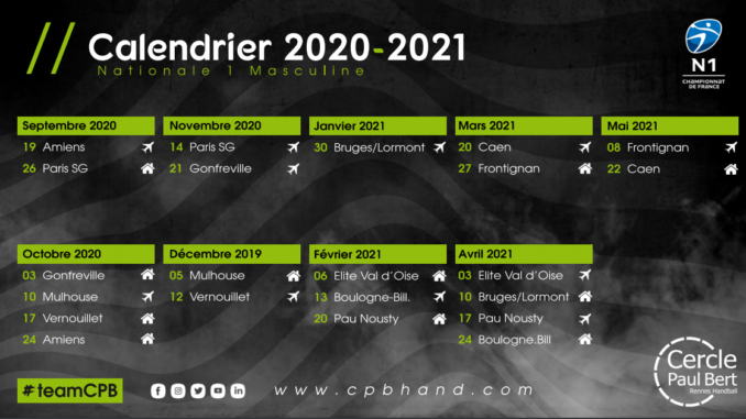 CPB CALENDRIER