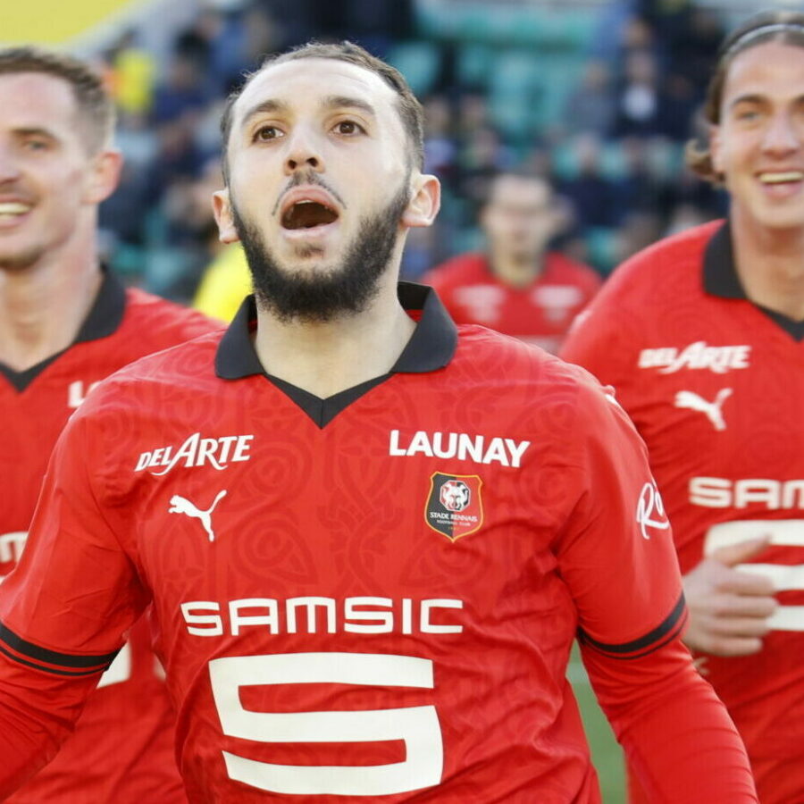 Joie pour Amine Gouiri, buteur avec Rennes