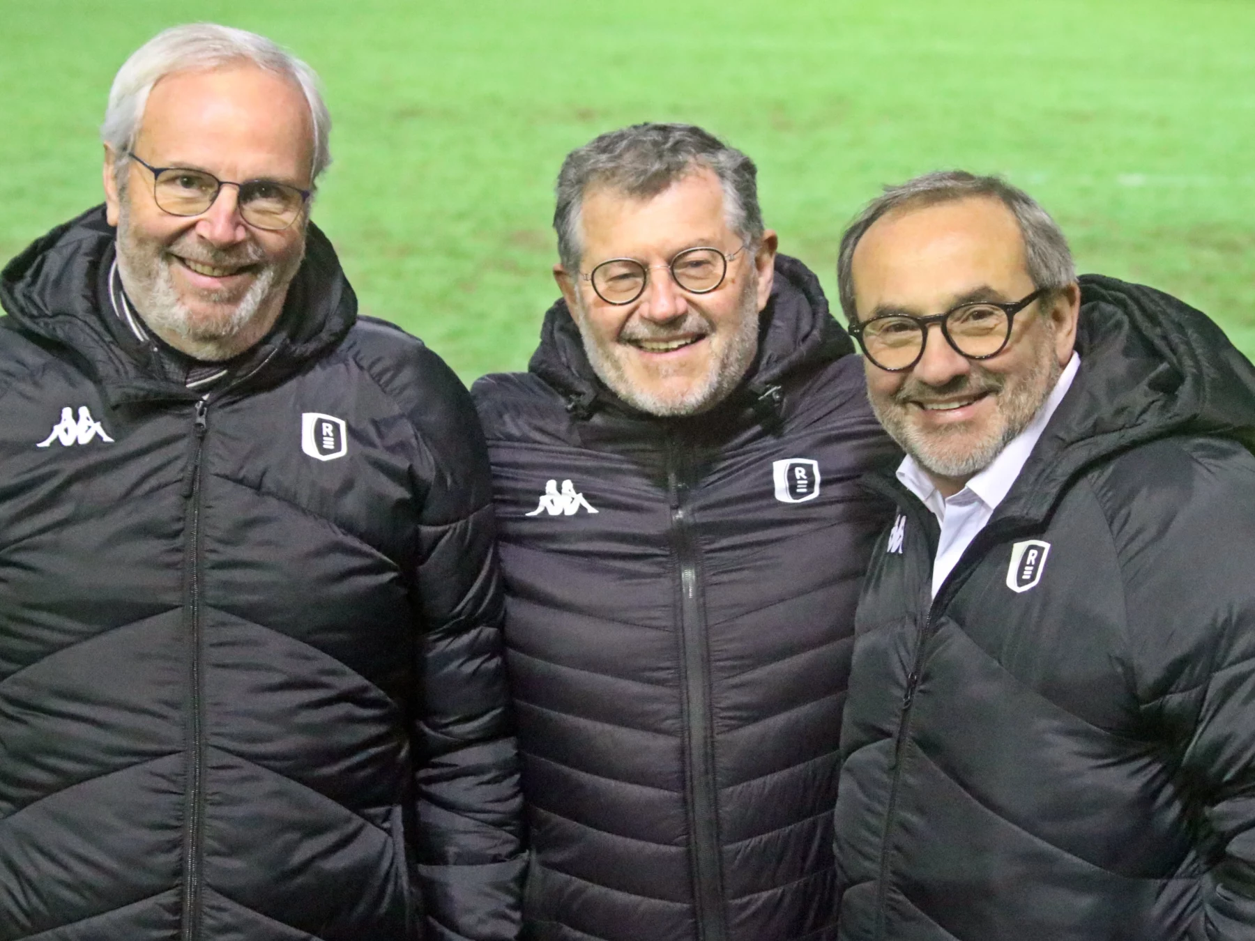 Eric Du Mottay et Olivier Schaupp autour de Jean-Marc Trihan, président sortant