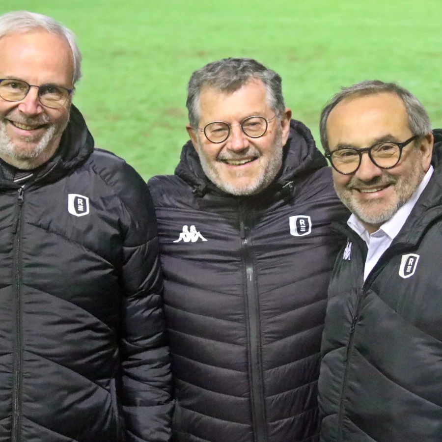 Eric Du Mottay et Olivier Schaupp autour de Jean-Marc Trihan, président sortant