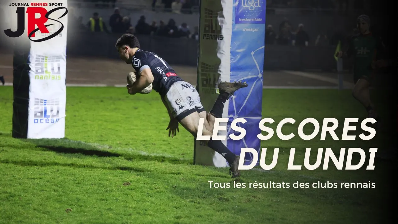 Les scores du lundi : L’URB, Cesson et le Stade Rennais battus, rebond pour Thorigné et le REC Rugby.